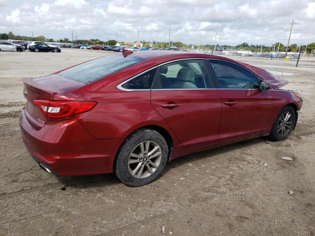 5NPE24AF2FH121330 - 2015 HYUNDAI SONATA SE RED photo 3