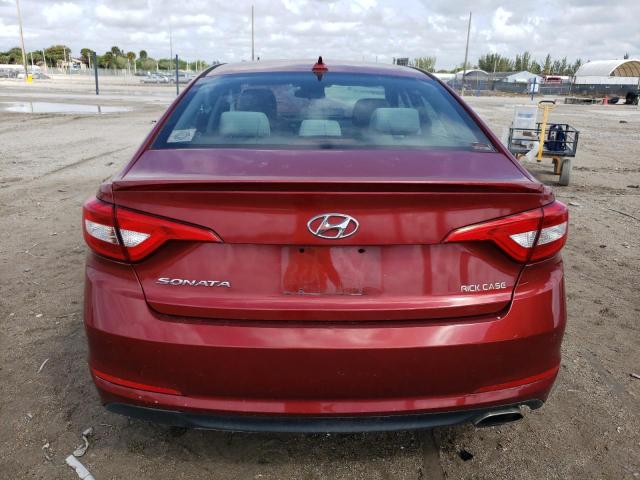 5NPE24AF2FH121330 - 2015 HYUNDAI SONATA SE RED photo 6