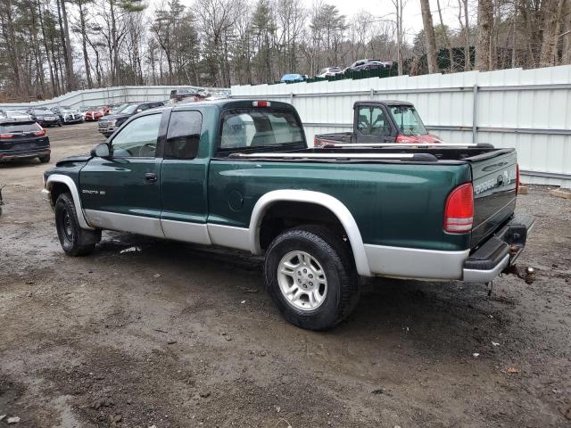 1B7GG42N32S644402 - 2002 DODGE DAKOTA SLT GREEN photo 2