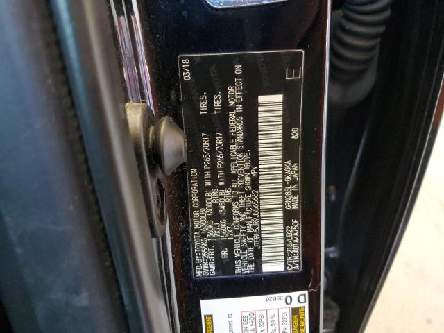 JTEBU5JR9J5565662 - 2018 TOYOTA 4RUNNER SR5/SR5 PREMIUM BLACK photo 12