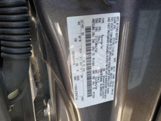 1FAHP3F28CL435379 - 2012 FORD FOCUS SE GRAY photo 12