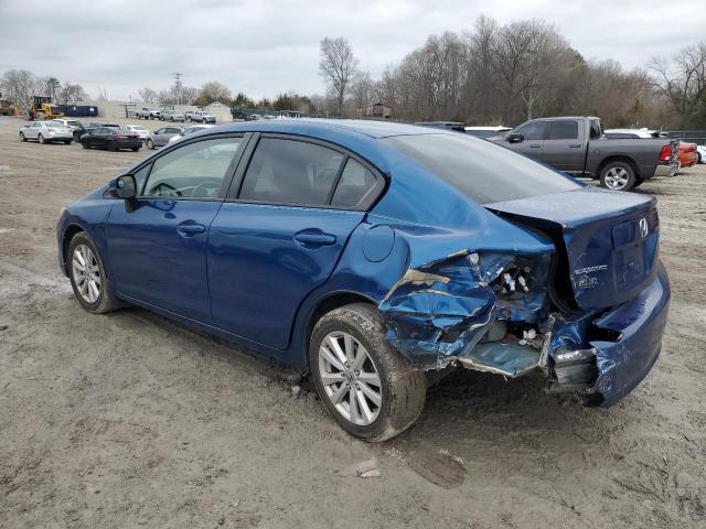 19XFB2F94CE036226 - 2012 HONDA CIVIC EXL BLUE photo 2