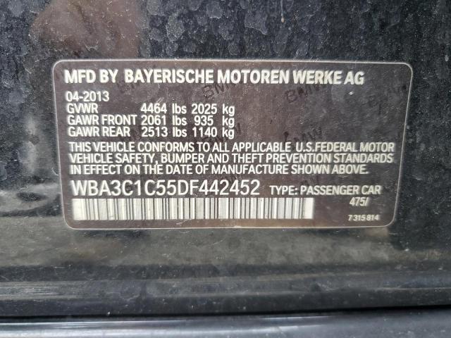 WBA3C1C55DF442452 - 2013 BMW 328 I SULEV BLACK photo 12