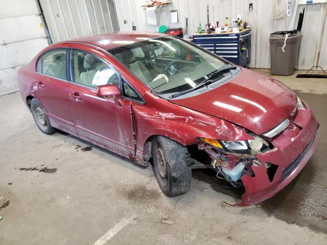 2HGFA16526H524742 - 2006 HONDA CIVIC LX RED photo 4