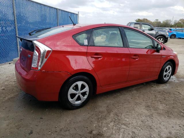 JTDKN3DU8F0419473 - 2015 TOYOTA PRIUS RED photo 3