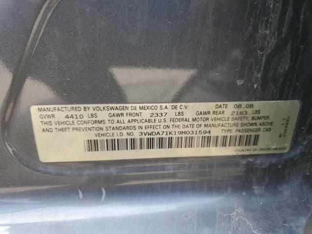 3VWDA71K19M031594 - 2009 VOLKSWAGEN GLI ნაცრისფერი ფოტო 13