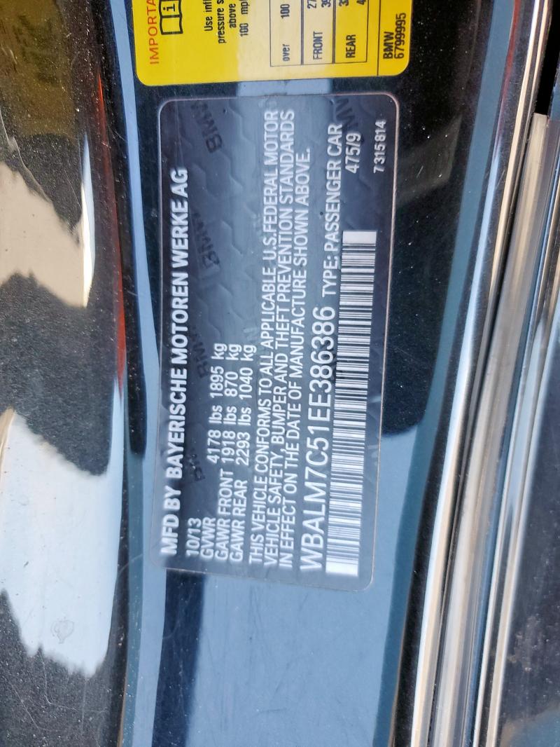 WBALM7C51EE386386 - 2014 BMW Z4 SDRIVE35I BLACK photo 13