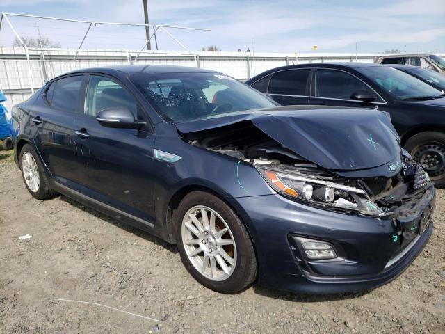 KNAGN4AD4E5075042 - 2014 KIA OPTIMA HYBRID BLUE photo 4