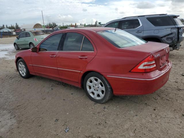 WDBRF54H36A842805 - 2006 MERCEDES-BENZ C 280 RED photo 2