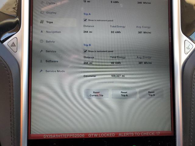 5YJSA1H17EFP52506 - 2014 TESLA MODEL S 灰色 照片 9