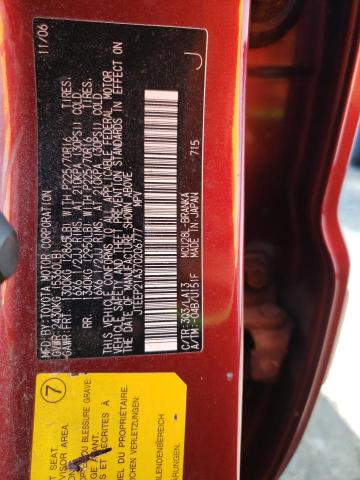 JTEEP21A370206777 - 2007 TOYOTA HIGHLANDER SPORT RED photo 13