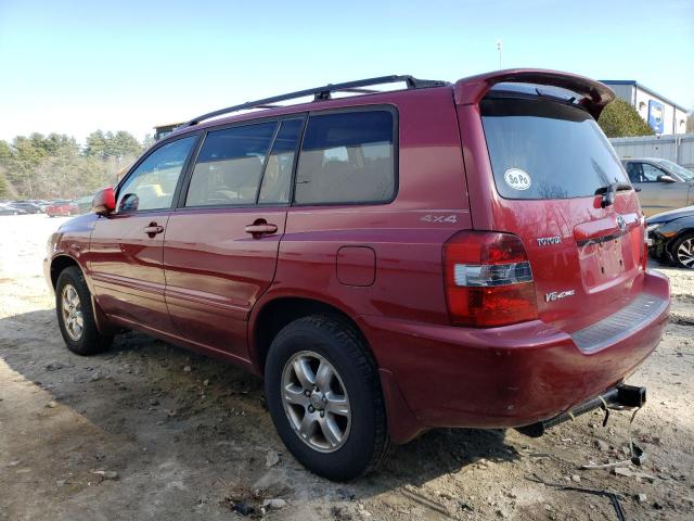 JTEEP21A370206777 - 2007 TOYOTA HIGHLANDER SPORT RED photo 2