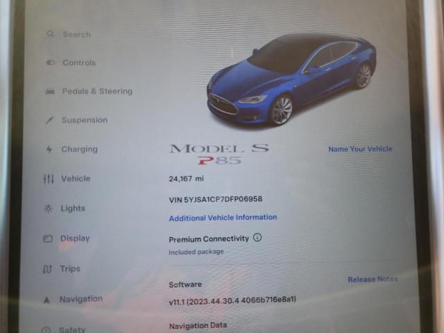 5YJSA1CP7DFP06958 - 2013 TESLA MODEL S Mavi foto 9