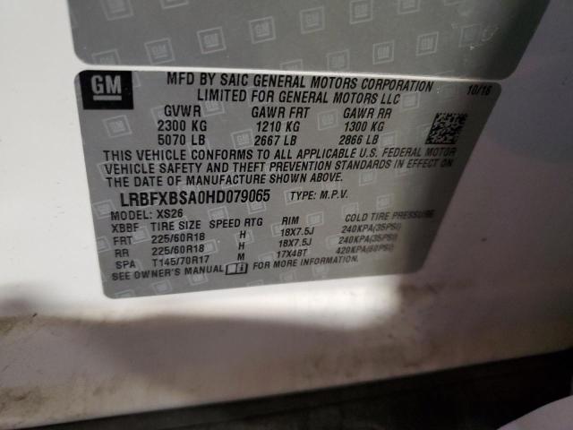 LRBFXBSA0HD079065 - 2017 BUICK ENVISION ESSENCE Սպիտակ լուսանկար 13