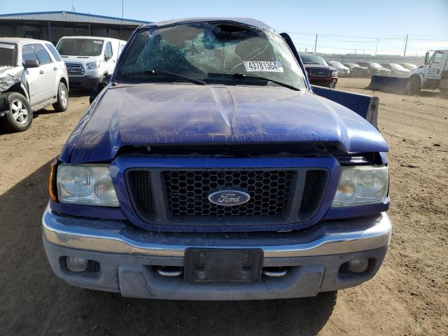 1FTZR45E95PA39953 - 2005 FORD RANGER SUPER CAB BLUE photo 5