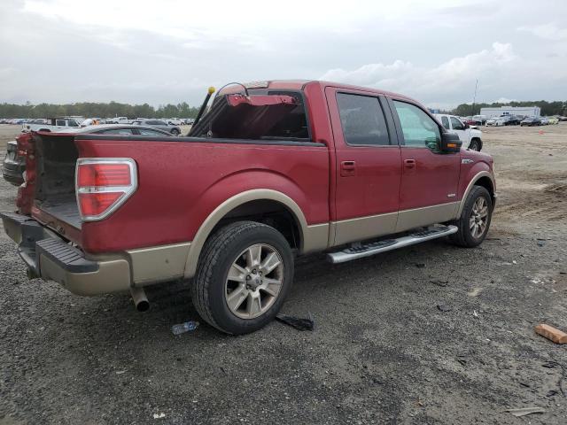 1FTFW1CT2DFA99525 - 2013 FORD F150 SUPERCREW RED photo 3