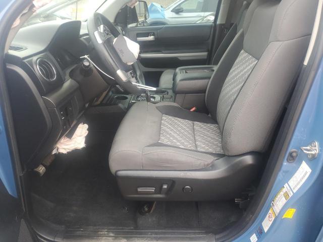 5TFUY5F14KX826156 - 2019 TOYOTA TUNDRA DOUBLE CAB SR/SR5 BLUE photo 7