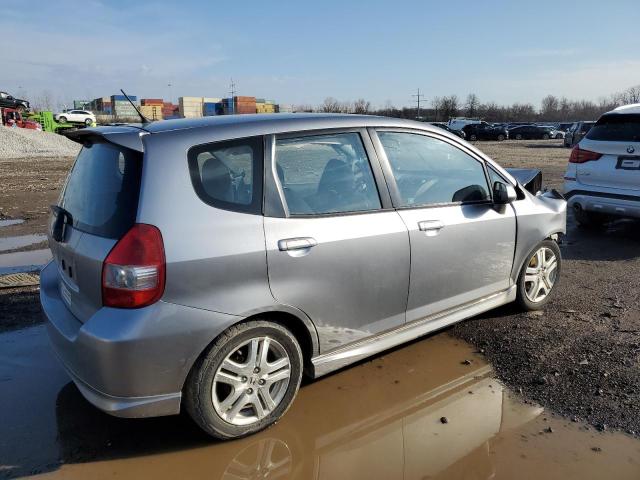 JHMGD38627S037612 - 2007 HONDA FIT S SILVER photo 3