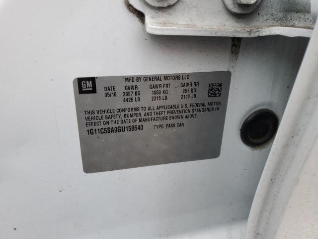 1G11C5SA9GU158640 - 2016 CHEVROLET MALIBU LIM LT 白色 照片 12
