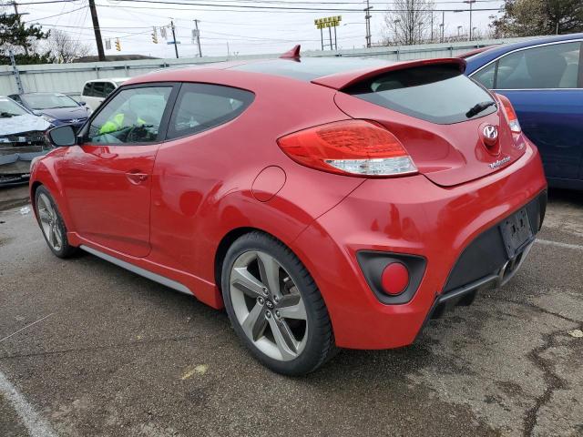 KMHTC6AE6DU146902 - 2013 HYUNDAI VELOSTER TURBO RED photo 2