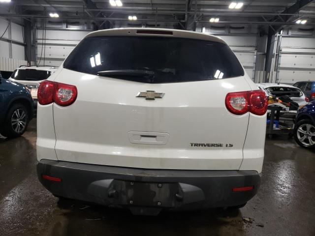 1GNKREED8CJ404774 - 2012 CHEVROLET TRAVERSE LS WHITE photo 6