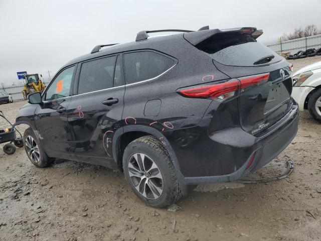 5TDGZRBH1MS059637 - 2021 TOYOTA HIGHLANDER XLE BLACK photo 2