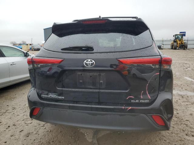 5TDGZRBH1MS059637 - 2021 TOYOTA HIGHLANDER XLE BLACK photo 6