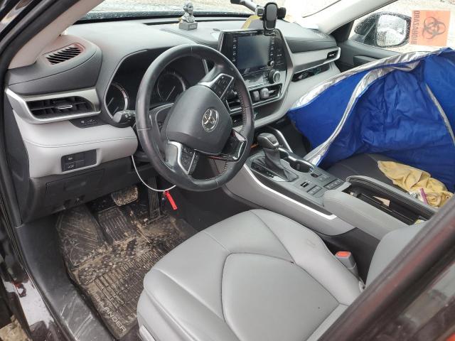 5TDGZRBH1MS059637 - 2021 TOYOTA HIGHLANDER XLE BLACK photo 8