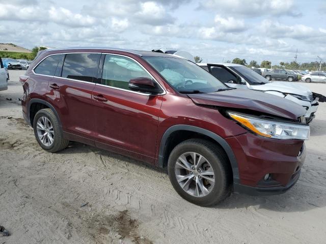 5TDKKRFH3ES013219 - 2014 TOYOTA HIGHLANDER XLE BURGUNDY photo 4