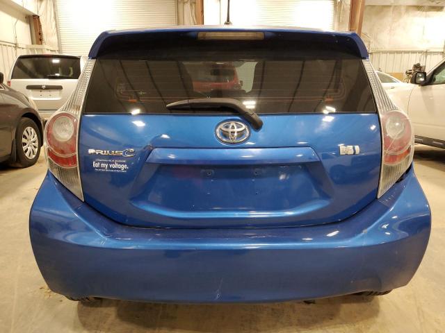 JTDKDTB31C1520910 - 2012 TOYOTA PRIUS C BLUE photo 6