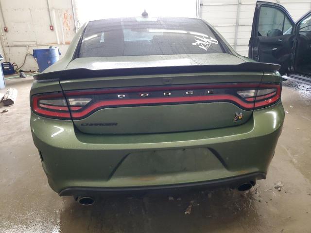 2C3CDXGJXNH229639 - 2022 DODGE CHARGER SCAT PACK GREEN photo 6
