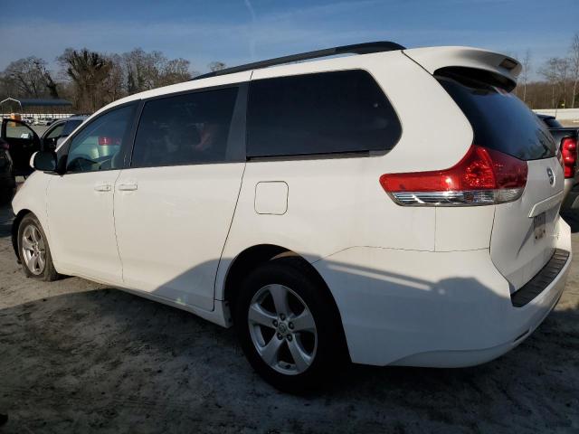 5TDKK3DC4ES490200 - 2014 TOYOTA SIENNA LE WHITE photo 2