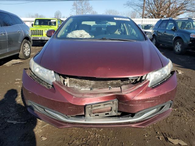 19XFB2F51DE202622 - 2013 HONDA CIVIC LX RED photo 5