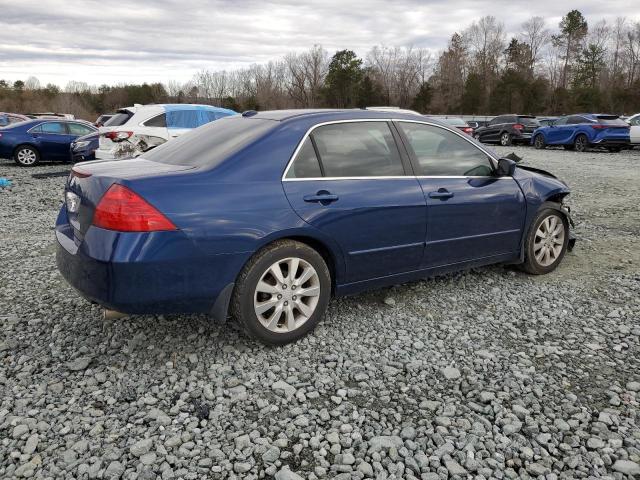 1HGCM66556A071402 - 2006 HONDA ACCORD EX BLUE photo 3