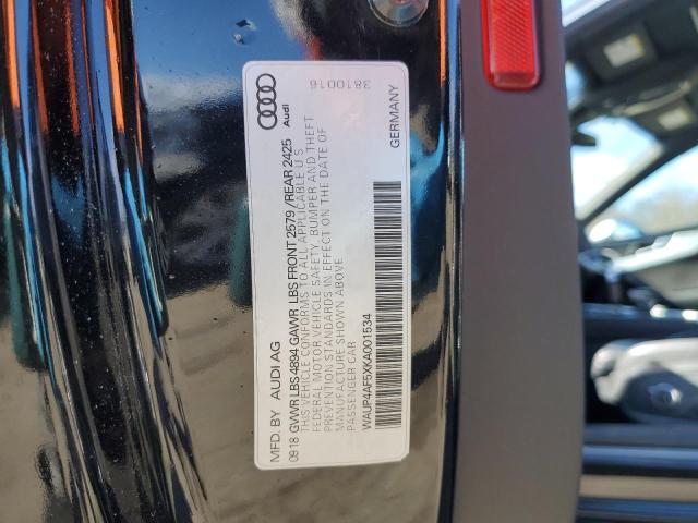 WAUP4AF5XKA001534 - 2019 AUDI S5 PREMIUM PLUS შავი ფოტო 12