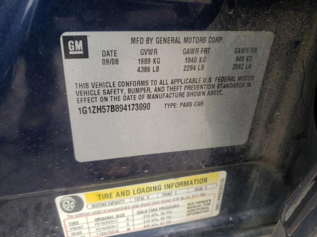 1G1ZH57B894173090 - 2009 CHEVROLET MALIBU 1LT 蓝色 照片 12