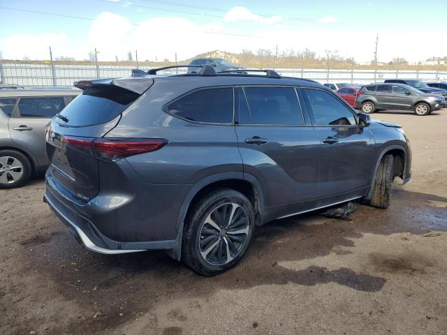 5TDJZRBH0MS126279 - 2021 TOYOTA HIGHLANDER XSE GRAY photo 3