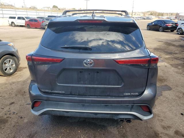 5TDJZRBH0MS126279 - 2021 TOYOTA HIGHLANDER XSE GRAY photo 6