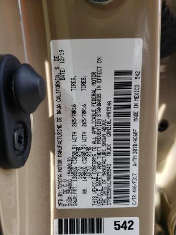 3TMDZ5BN1LM085543 - 2020 TOYOTA TACOMA DOUBLE CAB 棕色 照片 12