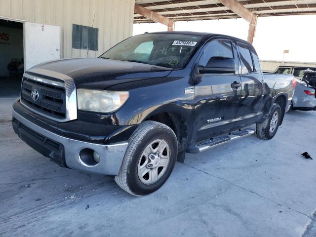 5TFRY5F18CX123263 - 2012 TOYOTA TUNDRA DOUBLE CAB SR5 BLACK photo 1