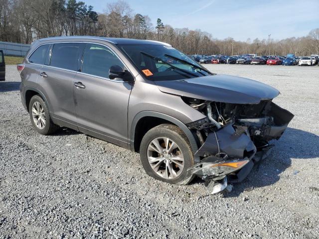 5TDKKRFH6FS107385 - 2015 TOYOTA HIGHLANDER XLE GRAY photo 4