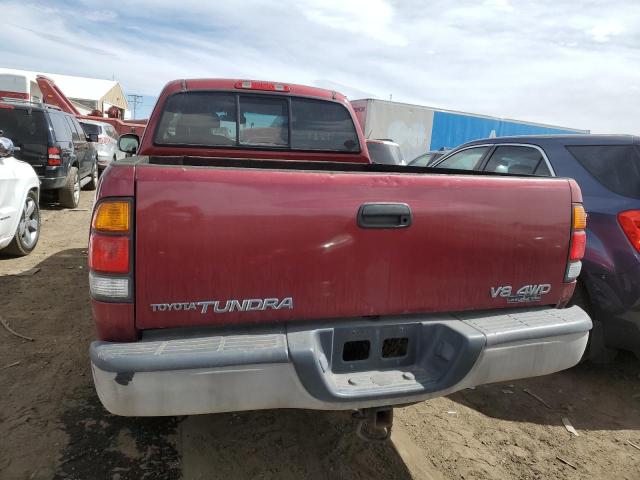 5TBBT4816YS066624 - 2000 TOYOTA TUNDRA ACCESS CAB LIMITED BURGUNDY photo 6