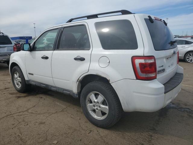 1FMCU03Z98KC05128 - 2008 FORD ESCAPE XLT WHITE photo 2