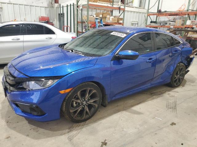 19XFC2F8XLE002571 - 2020 HONDA CIVIC SPORT BLUE photo 1