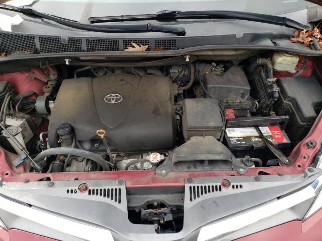 5TDYZ3DCXJS926239 - 2018 TOYOTA SIENNA XLE RED photo 12