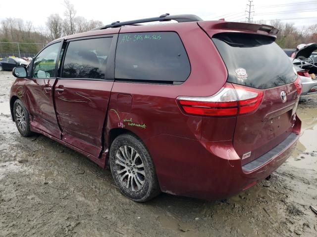 5TDYZ3DCXJS926239 - 2018 TOYOTA SIENNA XLE RED photo 2