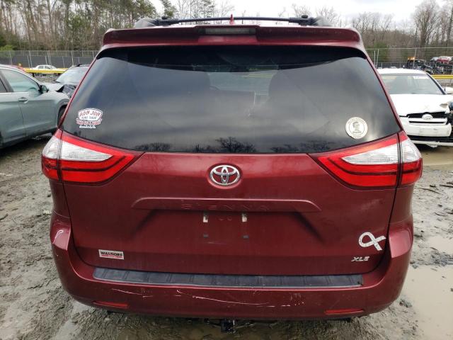 5TDYZ3DCXJS926239 - 2018 TOYOTA SIENNA XLE RED photo 6