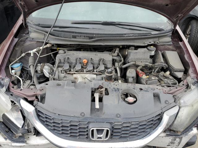 2HGFB2F51FH537890 - 2015 HONDA CIVIC LX BURGUNDY photo 11