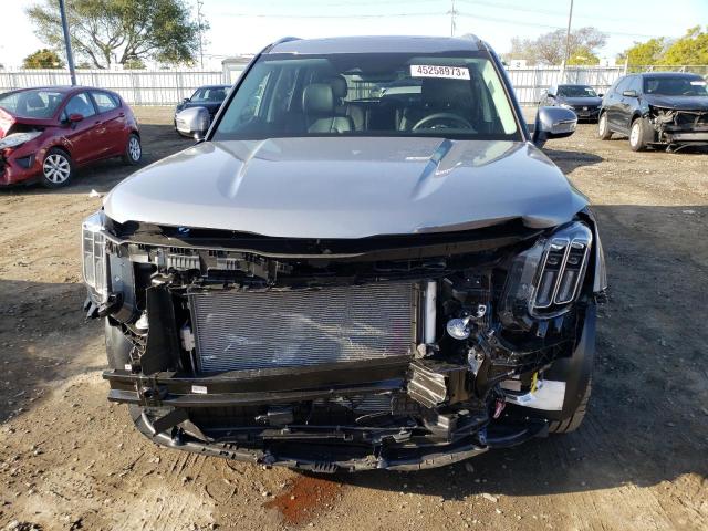 5XYP6DGC8PG349450 - 2023 KIA TELLURIDE S GRAY photo 5