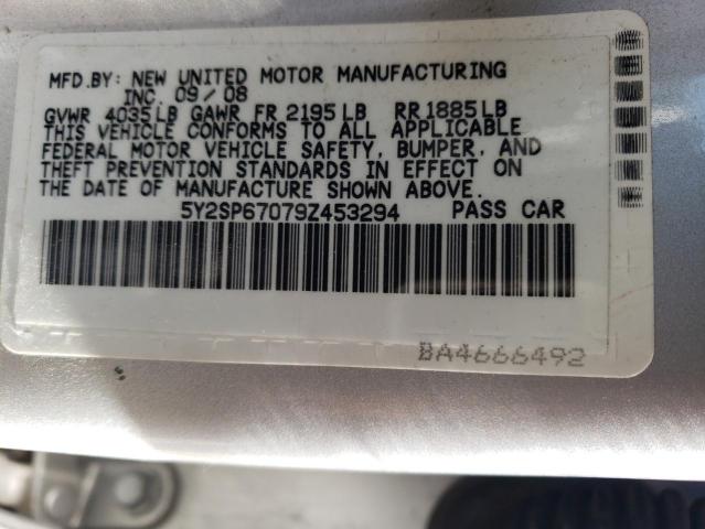 5Y2SP67079Z453294 - 2009 PONTIAC VIBE SILVER photo 12